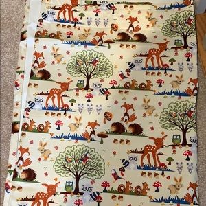 Custom made Etsy Woodland animal nursery curtains
